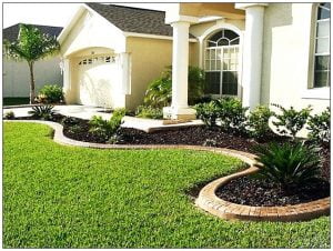 lawn in front of a house