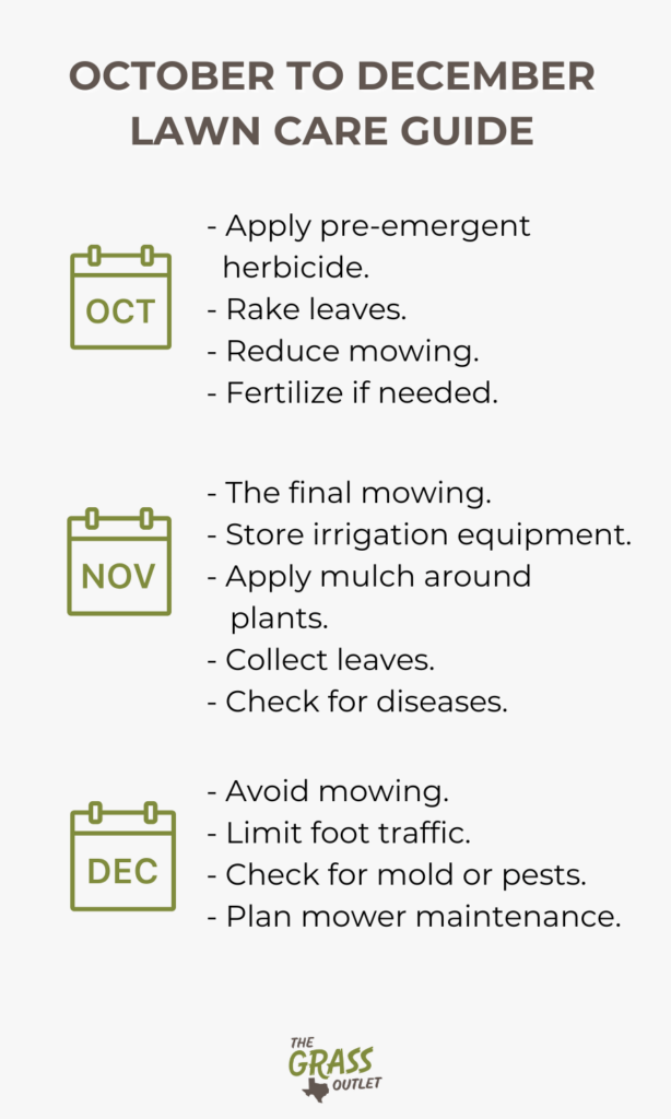 October to december lawn care guide