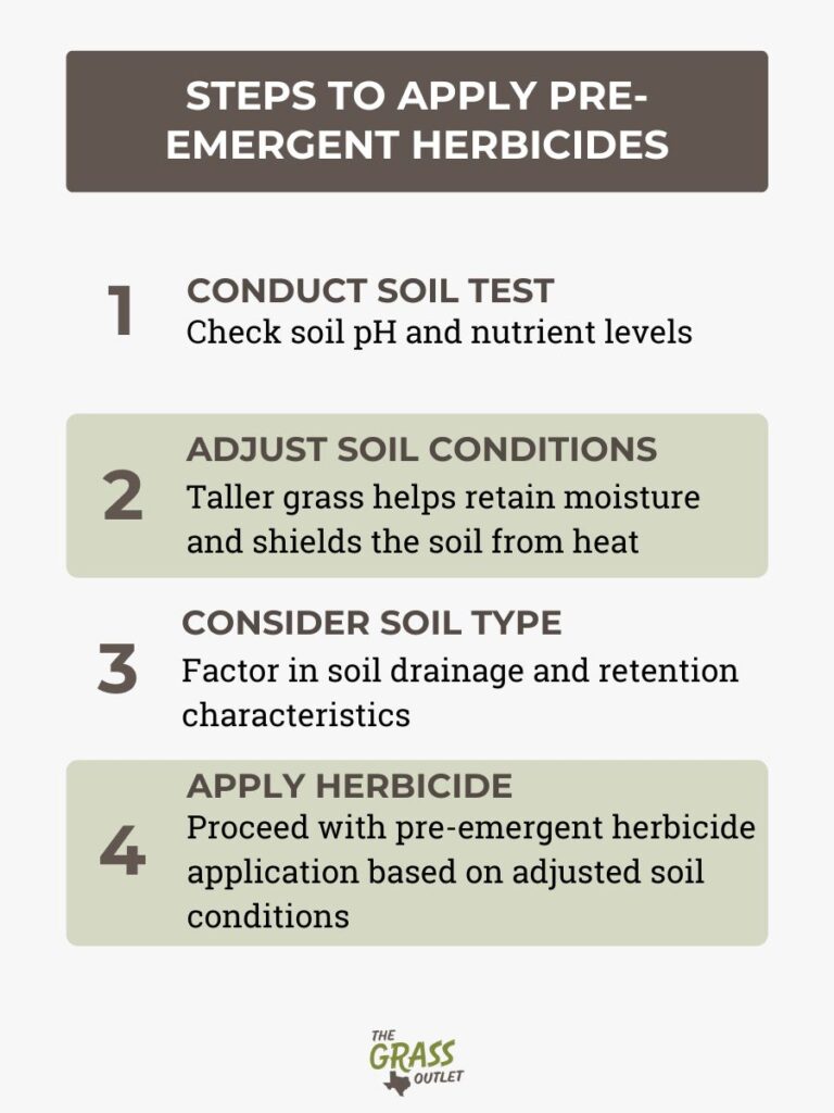 Steps to apply pre-emergent herbicides