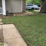 front yard with a new lawn