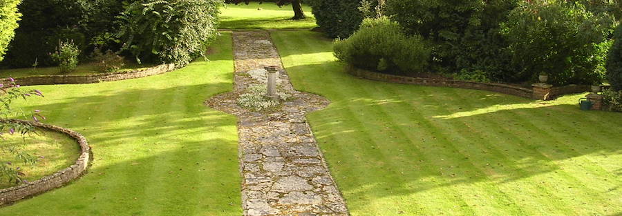 A striped lawn